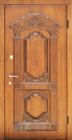 Дверь «Парадная дверь №381» c отделкой Массив дуба